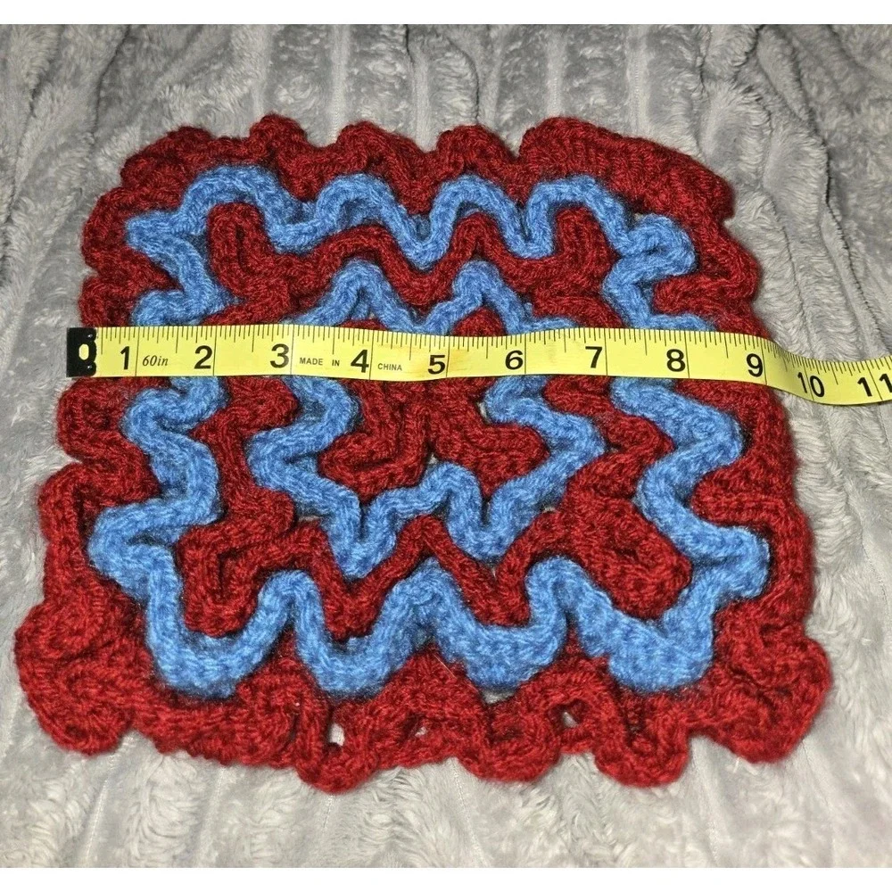 Vintage Crocheted  Potholders Trivets Kitsch Grandmacore Large‎ Lot 2